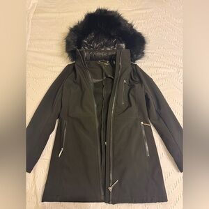 Calvin Klein Black Hooded Ski Jacket